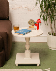 Marble Pedestal Vintage End Table