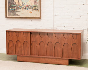 Scandinavian Credenza with Plinth Base