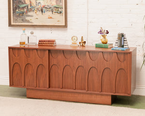 Scandinavian Credenza with Plinth Base