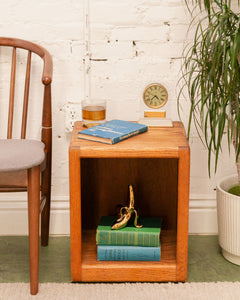 Record Holders Oak End Table