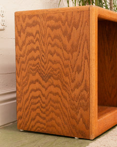 Record Holders Oak End Table