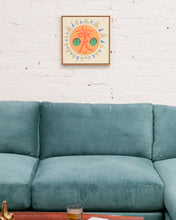 Load image into Gallery viewer, Boho Sun Art Print by Pan Dulce in Wooden Frame
