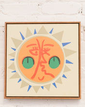 Load image into Gallery viewer, Boho Sun Art Print by Pan Dulce in Wooden Frame
