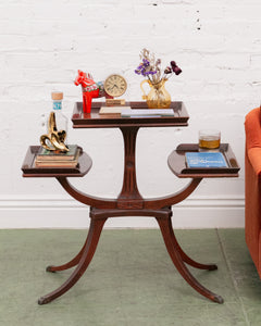 Walnut Display End Table