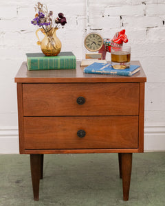 2 Drawer Formica Top Nightstand