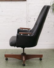 Load image into Gallery viewer, Black and Walnut Office Chair
