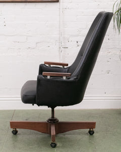 Black and Walnut Office Chair