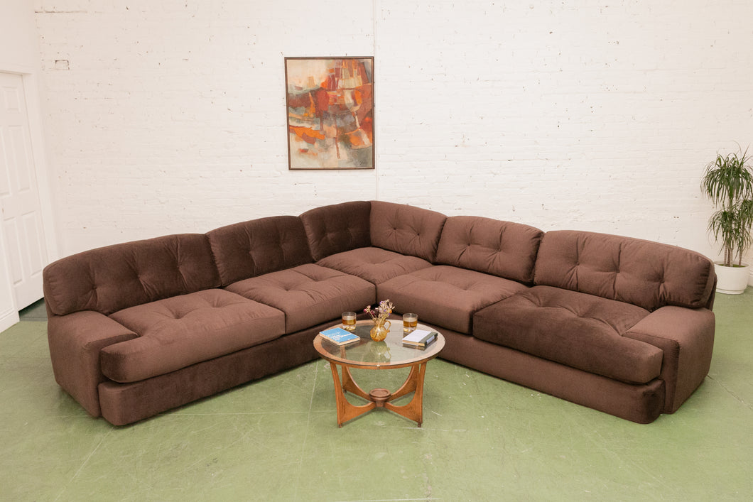 Mosley Sectional Sofa in Chocolate Brown