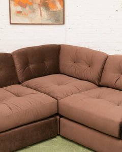 Mosley Sectional Sofa in Chocolate Brown