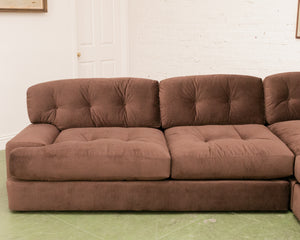 Mosley Sectional Sofa in Chocolate Brown