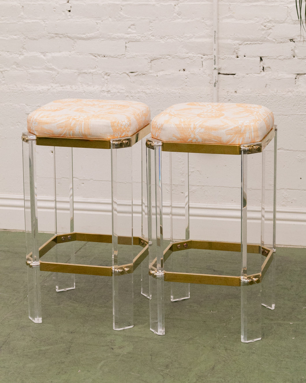 Lucite Vintage Counter Stools