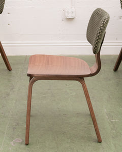 Checkered Green Bentwood Chair