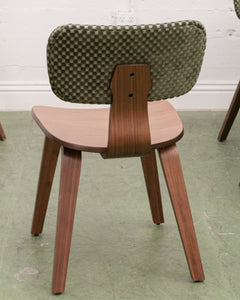 Checkered Green Bentwood Chair