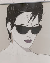 Load image into Gallery viewer, Patrick Nagel 1983 Print Silver Foiled Sunglasses Poster Art
