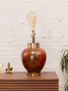 Huge Brown Lamp With Edison Bulb (as-is)