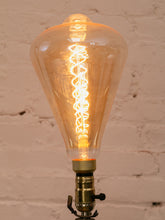 Load image into Gallery viewer, Huge Brown Lamp With Edison Bulb (as-is)
