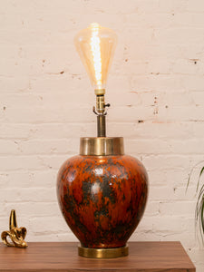 Huge Brown Lamp With Edison Bulb (as-is)