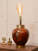 Load image into Gallery viewer, Huge Brown Lamp With Edison Bulb (as-is)
