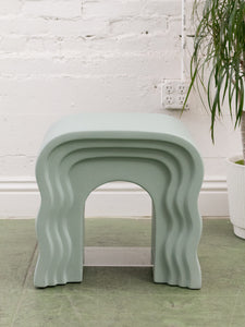 Mint Squiggle End Table