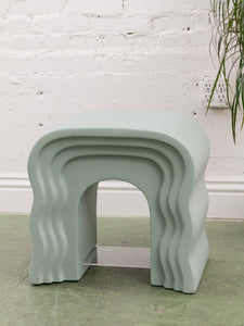 Mint Squiggle End Table