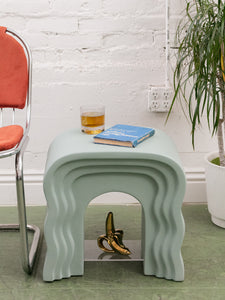 Mint Squiggle End Table