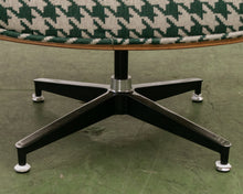 Load image into Gallery viewer, Green Houndstooth Chair &amp; Ottoman
