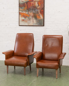 Italian Leather Vintage Armchair