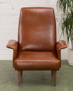 Italian Leather Vintage Armchair