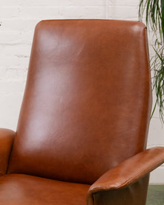 Italian Leather Vintage Armchair