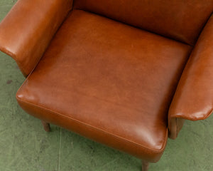 Italian Leather Vintage Armchair