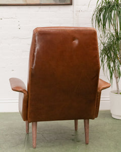 Italian Leather Vintage Armchair