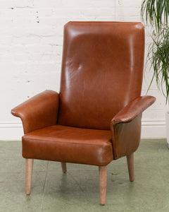 Italian Leather Vintage Armchair