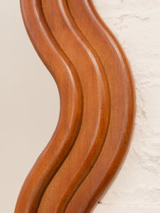 Wooden Squiggle Mirror