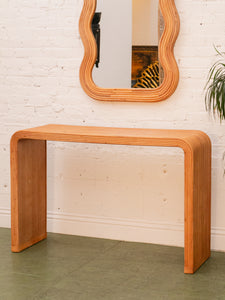 Reeded 2 Piece Mirror and Console