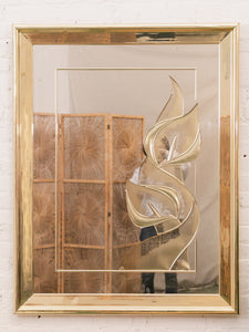 Post Modern Mirrored Framed Mirror