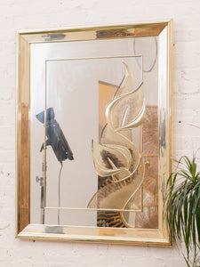 Post Modern Mirrored Framed Mirror