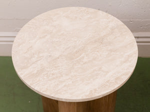 Marble Top Chunky Leg Side Table