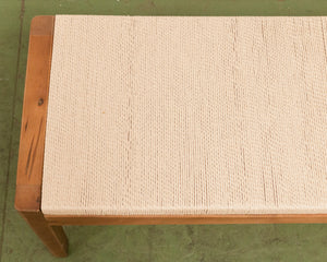 Teak Woven Rope Bench