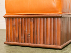 Bamboo Stool with Caramel Seat