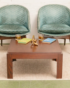 Square 1970’s Mid Century Side Coffee Table