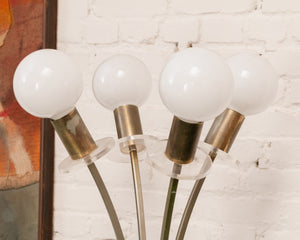 4 Headed Brass Globe Lamp