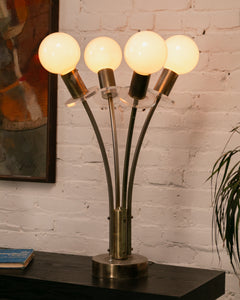 4 Headed Brass Globe Lamp