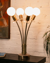 Load image into Gallery viewer, 4 Headed Brass Globe Lamp
