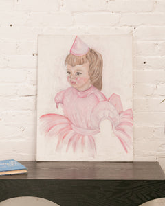 Girl in Pink Painting