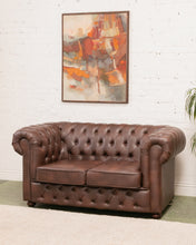 Load image into Gallery viewer, Brown Chesterfield Sofa
