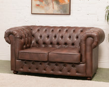 Load image into Gallery viewer, Brown Chesterfield Sofa
