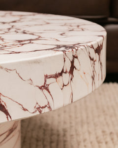 Concrete Faux Marble Coffee Table