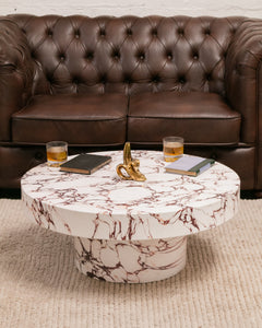 Concrete Faux Marble Coffee Table