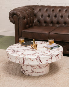 Concrete Faux Marble Coffee Table