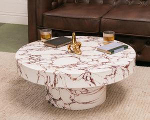 Concrete Faux Marble Coffee Table